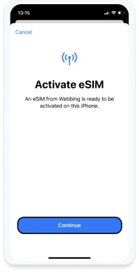 Continue to add eSIM