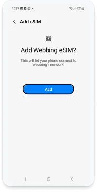 Add eSIM confirmation
